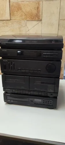 Som Philips Modular Vintage AS405 Toca-discos CD Deck Duplo