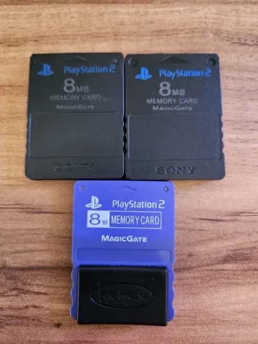 Lote 3 memory cards ps2 originais