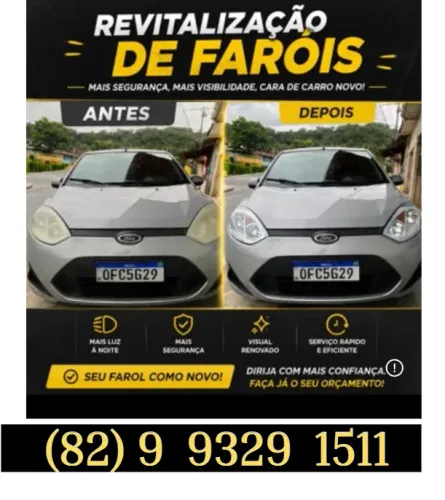 REVITALIZAÇÃO DE FAROIS AUTOMOTIVO