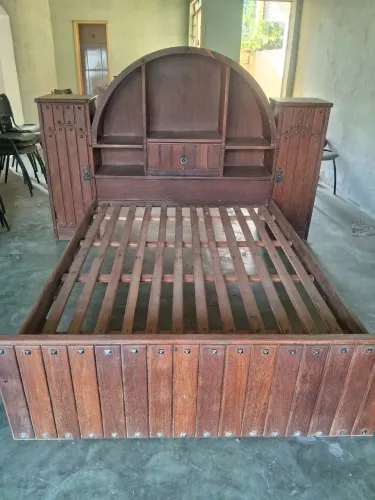 Cama  de casal rustica