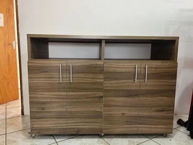 Balcão / Armário em MDF com Portas e Prateleiras - 1,50m