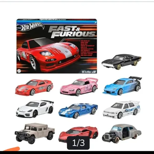 Pack hot Wheels velozes e furiosos 10 miniaturas