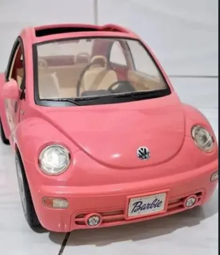 Carro Volkswagen Barbie Fusca Rosa - Brinquedo