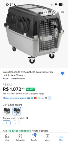 Caixa de transporte, Cães e Gatos