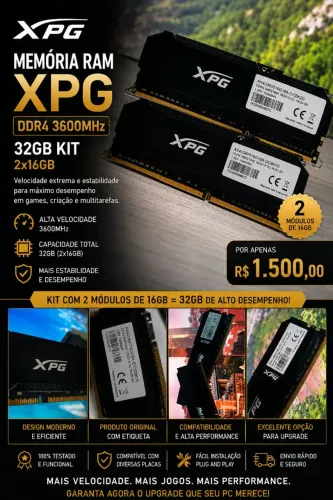 32gb RAM XPG 3600mhz DDR4