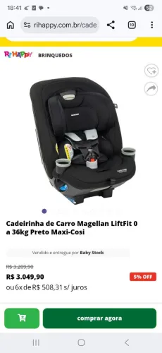 Cadeira de carro maxi cosi magellan