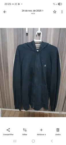 Moletom Billabong Original Preto com Zíper - Tam G