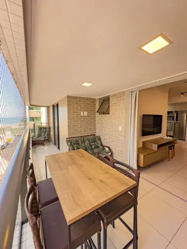 Apartamento com vista para o mar  2 suítes no Canto do Forte  Praia Grande
