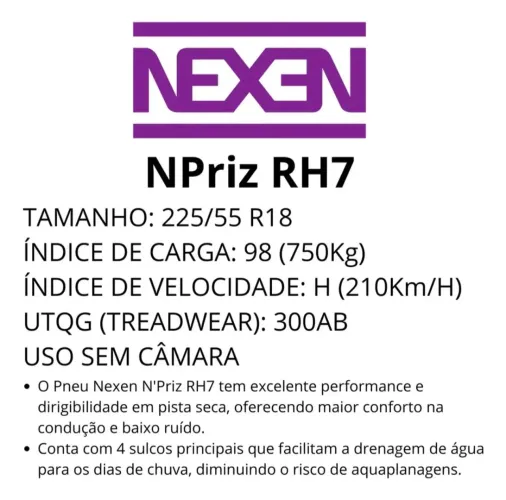 Jogo de Pneu 225/55 R18