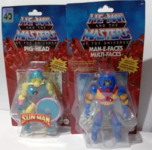 BONECO HE MAN MASTERS PIG HEAD/MULTI FACES/EVIL LYN MATTEL