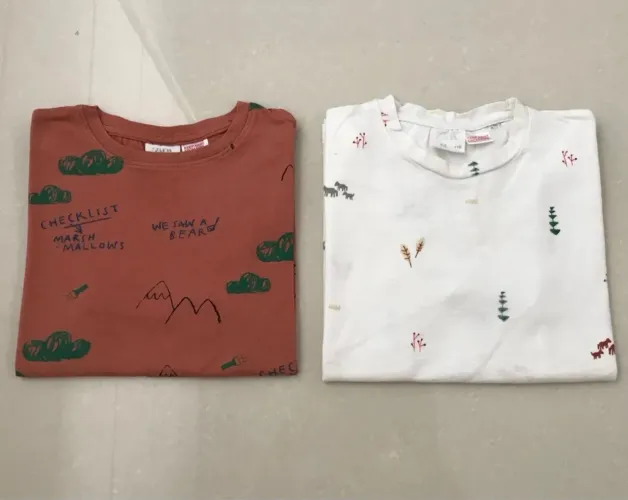 Kit 2 camisas estampadas zara kids menino ( ótimo estado )