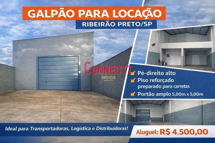 Galpão / Barracão para locação, Jardim Jóquei Clube, Ribeirão Preto, SP