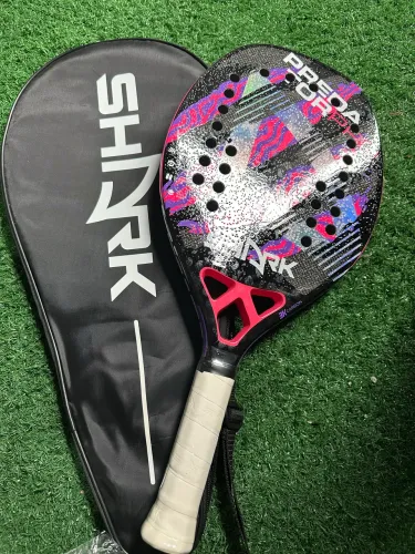 Raquete Beach Tennis Shark Predator Pro 2023 Pink NOVA