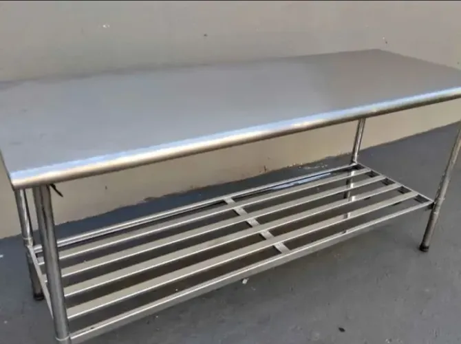 Mesa Grande Total de Aço inox industrial Nova