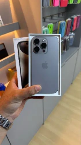 IPHONE 15 PRO MAX 256 NATURAL COMPLETO TODO ORIGINAL E PERFEITO 