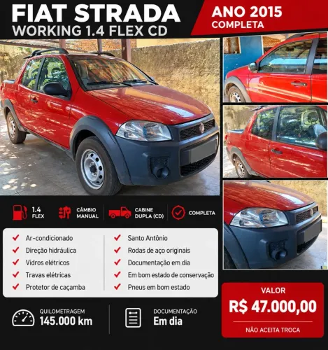 Fiat Strada Working 1.4 MPI Fire Flex 8V CD 2015
