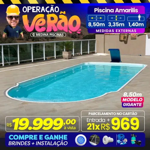 Piscina Amarilis 8,50m 3,35m 1,40m