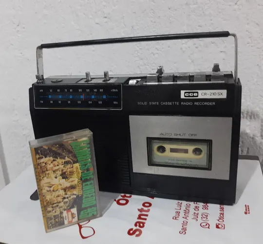 Rádio toca fita gravador antigo RELIQUIA todo original