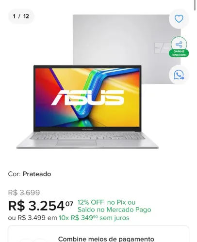 Notebook ASUS Vivobook 15, Intel Core i5 