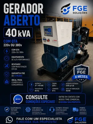 Gerador de energia 40 kva