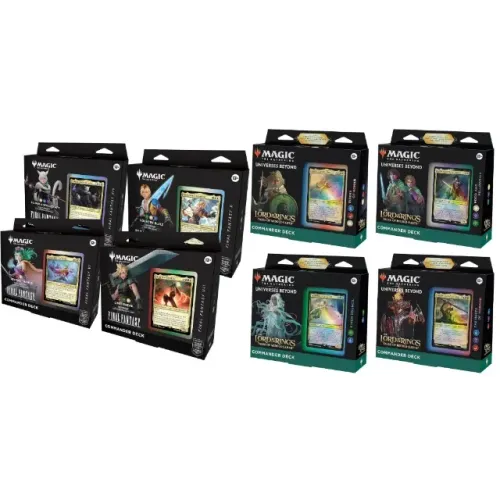 Kit 8 Decks Magic The Gathering Commander Senhor dos Anéis e Final Fantasy em Ingles