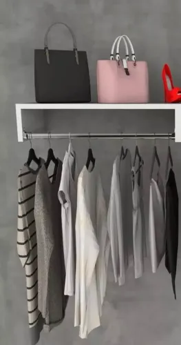 PROMOÇÃO Cabideiro Closet Branco Novo