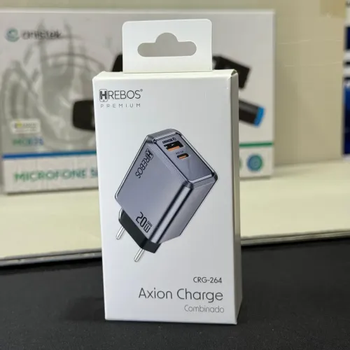 Carregador Turbo Hrebos 20W Dual USB + USB-C Axion Charge Premium Original
