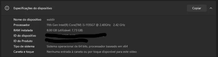 Notebook Dell Core i5 | 8GB RAM | 256GB