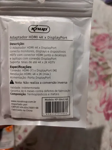 Adaptador HDMI 4K X DisplayPort
