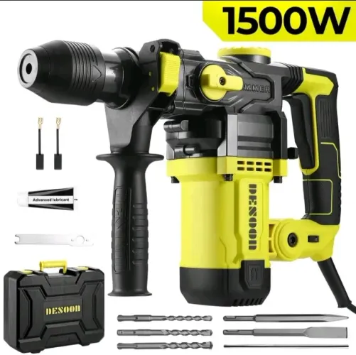 Martelete Perfurador Rompedor 1500w Professional Elétrico 3 em 1 Concreto Martelo 4.5J
