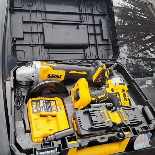 Kit 2 Máquinas Lixadeira + Chave de Impacto Dewalt 60v 2 baterias Profissional Garantia