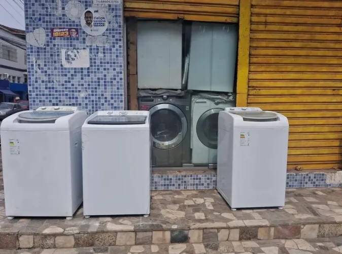 Máquinas de lavar com carreto incluso e garantia 