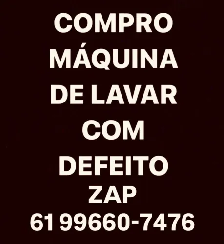 Compra se máquina de lavar de com defeito