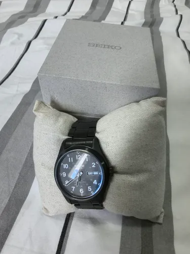 Relógio mecânico seiko srpj09 all black