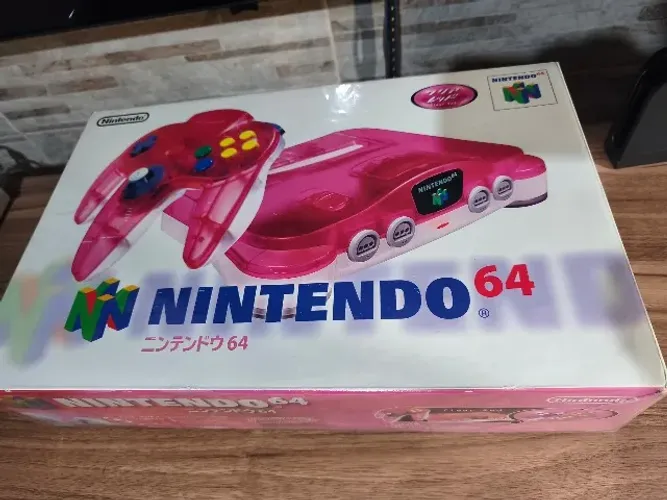Nintendo 64 Clear Red Japonês Impecável + jogo de brinde
