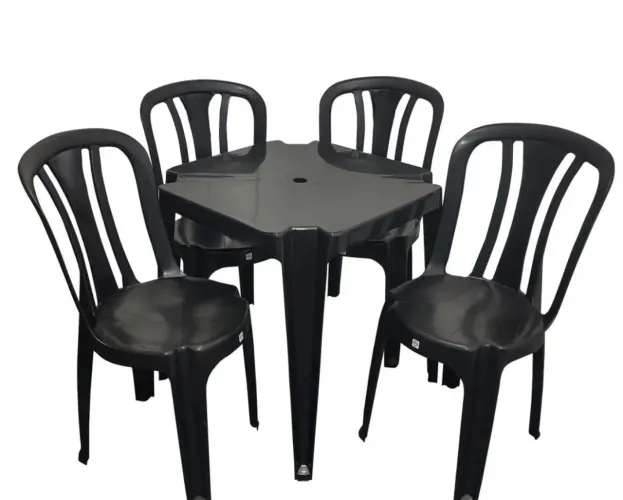 Jogo de Mesa cor preta (2 jogos)
