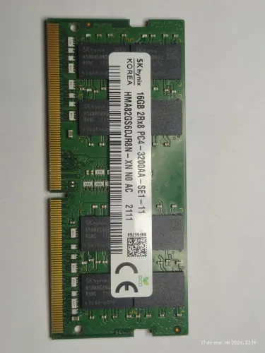 Memória notebook DDR4 16Gb 3200Mhz