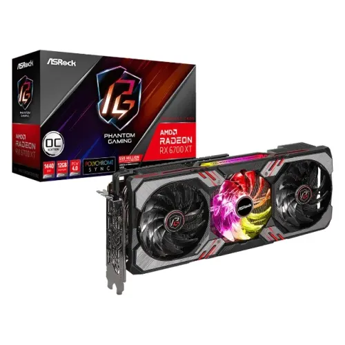 PLACA DE VÍDEO ASROCK AMD RADEON RX 6700 XT 12 GiB PHANTOM GAMING D OC RGB