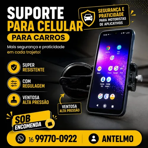 Suporte de celular para veículos. 