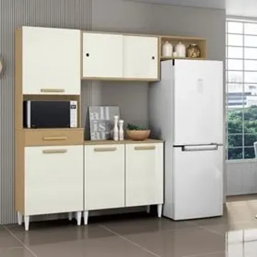 Armário de Cozinha Compacta com 06 Portas 01 Gaveta - Promoção