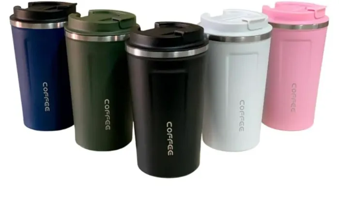 Copo Térmico Cafe Cerveja Com Tampa Aço Inoxidável Anti-vazamento 500ml