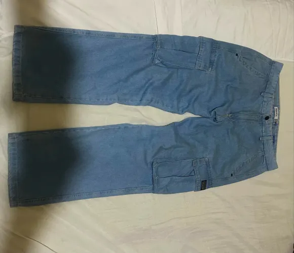     Calça Baggy Wide Leg Jeans Azul Clara C&A