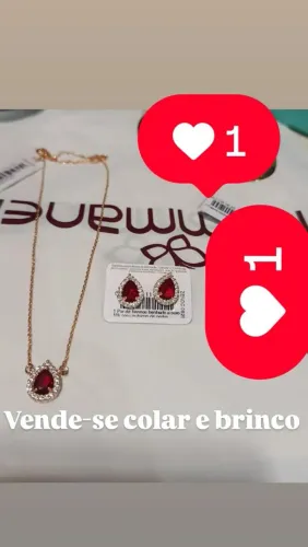Vende-se colar e brinco da Rommanel novo