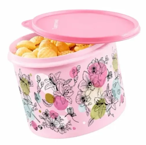 Tupperware Caixa Orquídeas 2,4 litros Rosa - para organizar sua cozinha