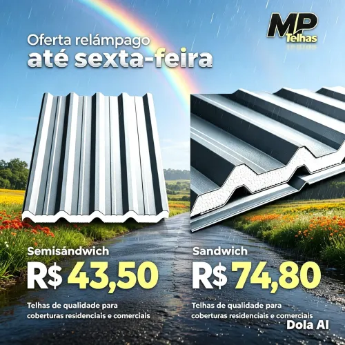 Telhas sanduíche e semi sanduíche