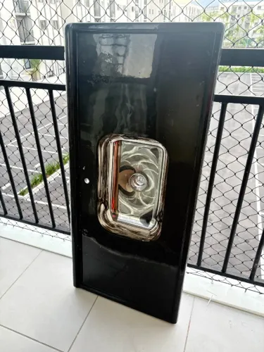 Pia marmorite Preta + Cuba Inox