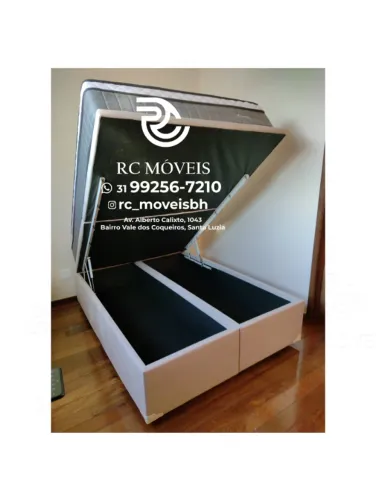 Cama Box Baú Queen 1.58x1.98 | Bipartido Blindado Direto da Fábrica