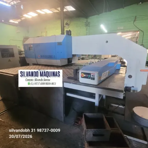 Puncionadeira cnc 30 ton - mesa dupla  com 2 x 1200 mm