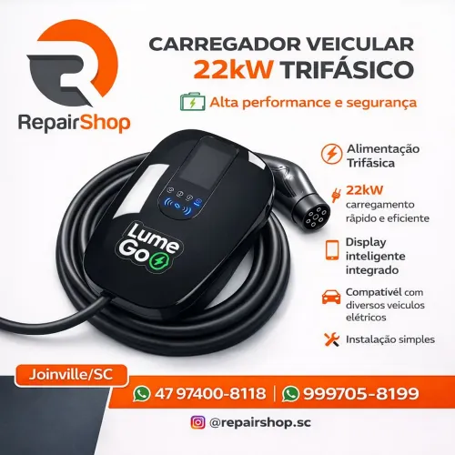 Carregador Elétrico para Carros 22kw