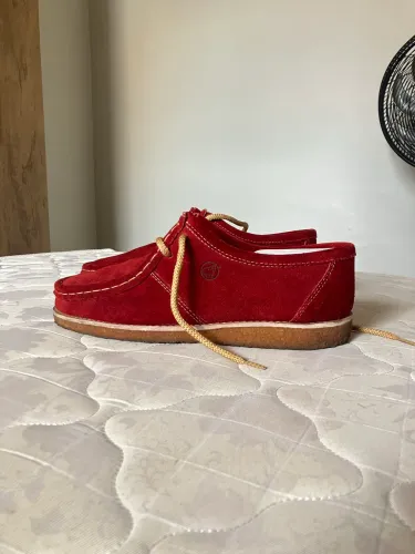 Sapato mocassim canadian camurça vermelho 41